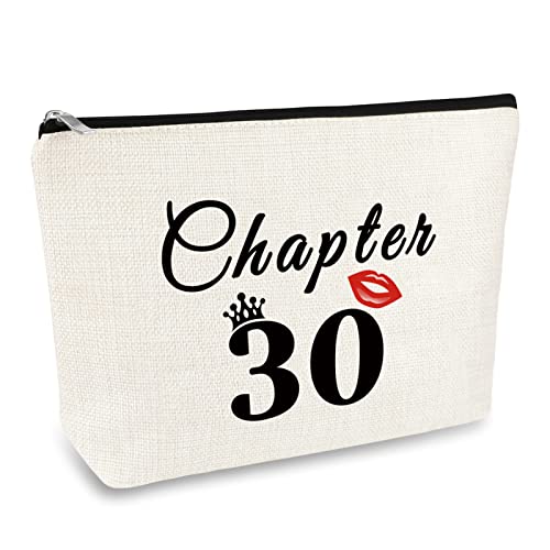 30th Birthday Gifts for Women Makeup Bag 30 Years Old Birthday Gifts for Friend Sister Wife Aunt Coworker Cosmetic Bag 1996 Birthday Gift Ideas Happy 30th Birthday Gifts Travel Cosmetic Pouch