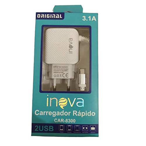 Carregador Rápido USB V8 3.1 A Inova
