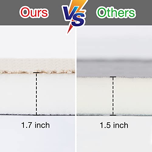 Pagged Red Chairs Cushions For Dining Chairs 6 Pack Non Slip Foam Kitchen Seat Cushions Washable Soft Thick Patio Pads Large Wooden Metal Tapered Chair Cushions,17" X 16" #TOP2