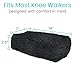 Vive Mobility Knee Scooter Pad Cover - Soft Plush Adult Sheepskin Memory Foam Cushion, Walker Accessory for Knee Roller, Padded Accessories Leg Cart Improves Comfort with Injury, Universal Fit (Black)
