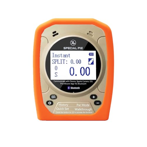 Cronómetro para tiro con funda de silicona naranja