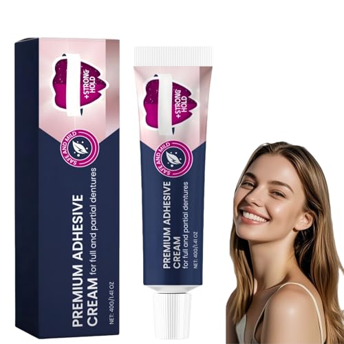 Thermo/plastic Denture Adhesive Cream, Safe & Long-Lasting Dental Glue for Teeth, Denture Repair Kit & False Teeth Adhesive, Easy-to-Use Tooth Repair & Crown Glue for Stability, Denture Adhesive Cream