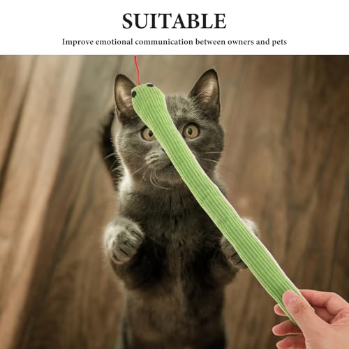 Serpiente de peluche articulada para el juego diario de gatos y cachorros en el salón 4
