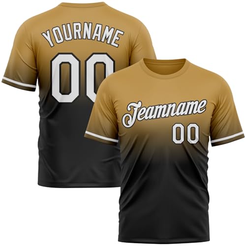 Camiseta de Béisbol con Degradado Personalizada para Hombres, Mujeres y Jóvenes, Camisetas Deportivas de Sóftbol con Nombre, Número y Logo Impreso
