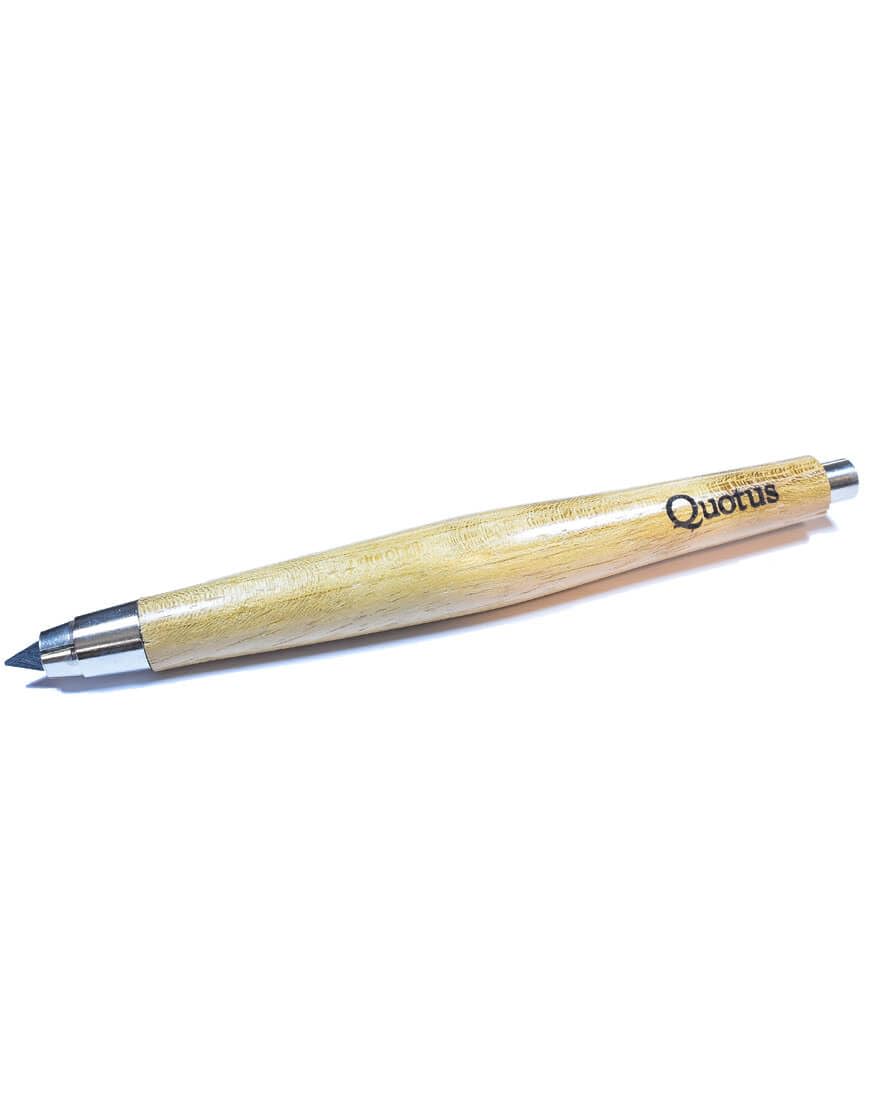 Portamine artigianale in legno - Lunghezza: 14 cm - Spessore mina: 5,6 mm - Durezza mina: HB (Iroko)