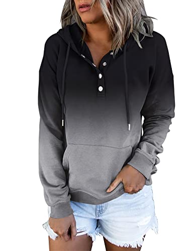 ETCYY Women's Tie Dye Hoodies Tops Long Sleeve Casual Colorblock