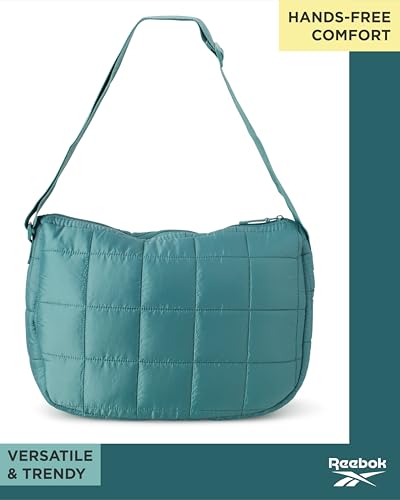 Image of Reebok Womens Crossbody Bag - Lightweight Stylish Nylon Quilted and Non-Quilted Everyday Crossbody Sling Bags for Women