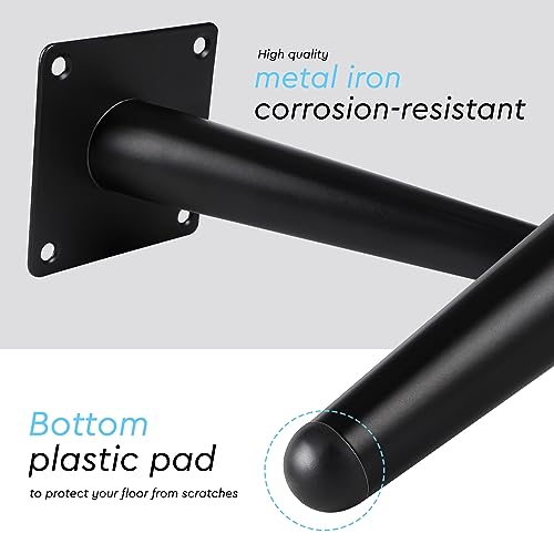DBREAKS Slanted Furniture Feet, Conical Metal, Black, 4 Pack, 15-38cm, Sofa, Cabinet, TV, Chair, Replacement Legs - Image 4