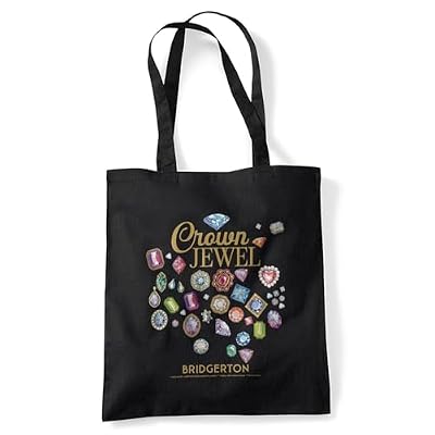Bridgerton Crown Jewel Bolsa Tote Reutilizable para Compras y Viaje, Negro | Ya disponible en tu tienda friki favorita! En mundofriki.es! Bridgerton Crown Jewel Bolsa Tote Reutilizable para Compras y Viaje, Negro | Ya disponible en tu tienda friki favorita! En mundofriki.es!