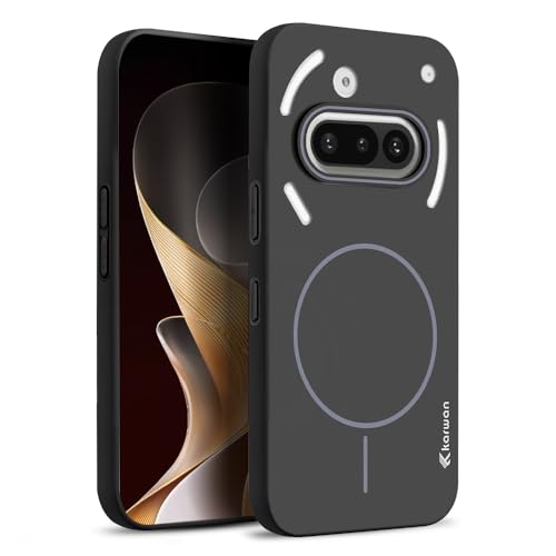 Image of KARWAN️Magnetic Ultra Slim-Fit Back Case Cover for Nothing 3A |Hard PC Case Cover| Ultra-Thin & Light Weight with [Ultra Premium Feel] Case for Nothing 3A(6.7 inch)(Black)