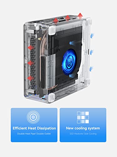 MINISFORUM NPB7 Mini PC 13th Gen Core i7-13700H(14C/20T) Mini Computer Barebone Version Without RAM/SSD/OS, HDMI×2+USB4×2 8K@60Hz Outputs, Intel Iris Xe Graphics Eligible Desktop Computer - Thumbnail 6