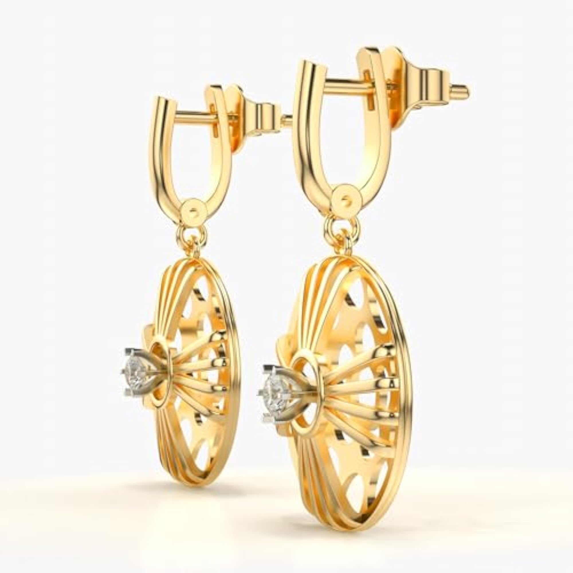 Women's Sterling Silver & Lab Grown Diamond Earrings, 0.11cts