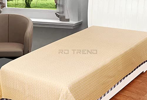 Image of RD TREND Presents Luxurious Glace Cotton Supersoft 210 TC Single Size(90X60 Inch) Flat Single Bedsheet (Topsheet) Without Pillow Covers Colour Beige