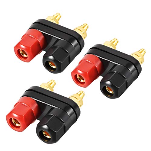 Conector de clavija de banana y poste de encuadernación uxcell con rosca de amplificador 2