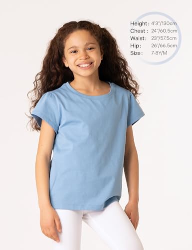 Image of LAPASA Boys & Girls Cotton T-Shirts 4 Pack Tagless Tees for 3T-13Y Kids K01 | Ribbed Crewneck Short Sleeve Undershirts for Toddlers and Teens. Soft, Breathable, Ideal for School /Daily Wear /Sport