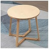 JHAISMAO Mitte des Jahrhunderts Modern Esstisch, Für 2, Rund Massivholz Platzsparend Küche Esszimmer Tische, Rustikaler Säulentisch Kleine Freizeit Couchtisch Für Menschen(Size:60x60cm,Color:B)