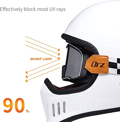 Casque moto intégral de style classique avec double visière de protection ECE
