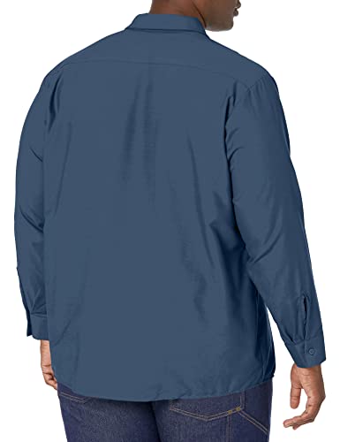 Image of Red Kap Men's Long Sleeve Industrial Work Shirt | Moisture Wicking Button Up, Wrinkle Resistance Fights Fading & Stains