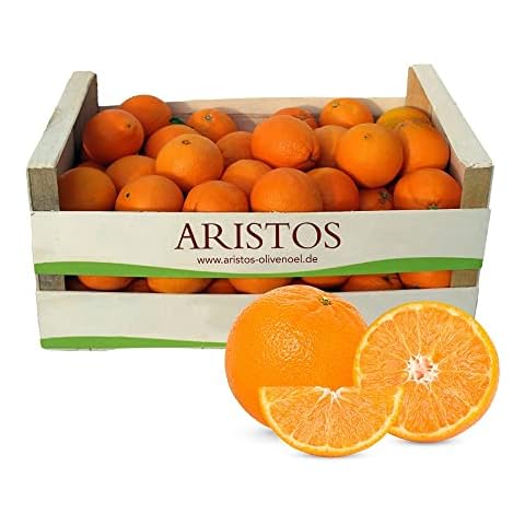 ARISTOS Griechische Orangen Tafelorangen Unbehandelte Apfelsinen Ungewachst Orangenschale auch als Saft-Orangen | Schale zum Kochen Backen Marmelade geeignet | Navel Orangen (12 kg) Cover