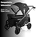 Evenflo Shyft Rideshare All-Terrain Performance Stroller Wagon (Sterling Black)