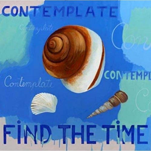 BUY ART FOR LESS Officially Licensed Shells of Time IV by Adriana Art Poster - 19.63 x 19.63 Inch - Decorative Print - Poster Paper - Ready to Frame