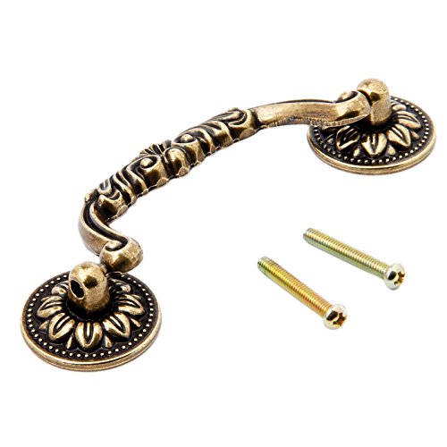 Mgoodoo 5Pcs Vintage Antique Bronze Door Handle Furniture Knobs Pull For Kitchen Cabinets Cupboard Closet #TOP2