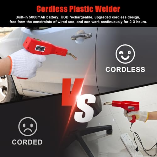 Image of ATOLS Upgraded 220W Cordless Plastic Welder, 1000PCS Staples, USB Rechargeable Cordless Car Bumper Repair Kit with 5000mAh Battery,Hot Stapler Kit, Plastic Welding Kit, Plastic Repair Kit