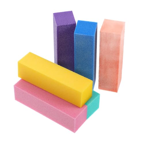 Ipetboom 6個爪やすり 四角い爪やすり 両面グリットボード ネイルケアファイル マニキュア ネイル用