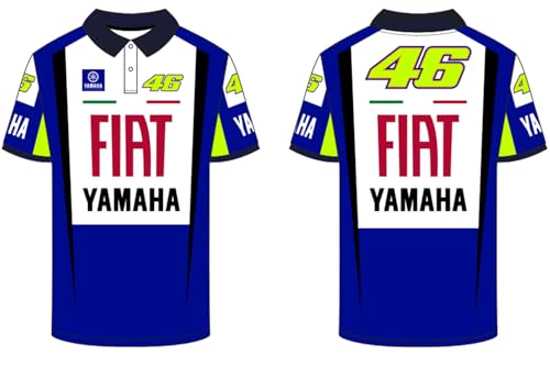 Polo Yamaha Heritage Valentino Rossi algodón premium y acabados de alta calidad
