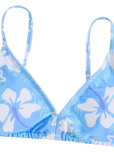 Image of COZYEASE Girls' 3 Piece Set Floral Print Bikini Swimsuit with Drawstring Beach Skirt Cute Ruched Bathing Suit
