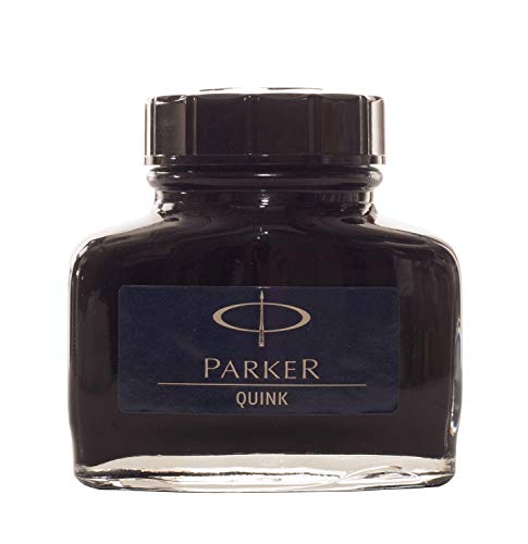 Parker Fountain Pen Liquid Bottled Quink Ink, 57 ml, in a Blister Pack - Blue/Black
