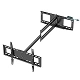 48'' Extension Extra Long Arm TV Wall Mount with Power Strip, Heavy Duty Full Motion TV Wall Mount for 37 to70,75,77,80,85'' Screens, Max VESA 600x400mm, Hold 110 lbs, 16''-24'' Wood Studs