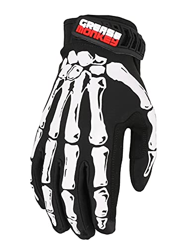 Grease Monkey Bones Xtreme, Mechanic Work Gloves, Black, Large