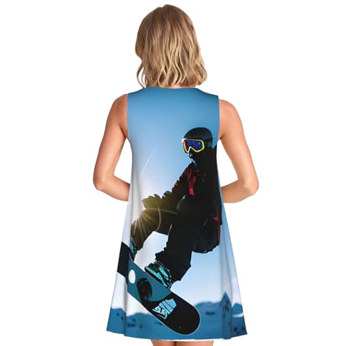 Robe de vacances sans manches à coupe fluide et confortable