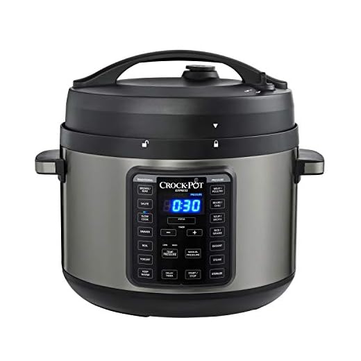 Crock-Pot 2097590 10-Qt. Express Crock Multi-Cooker with Easy Release Steam Dial, 10QT, Black Stainless