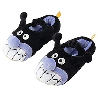 ニッポン スリッパ 子供用 もちもちルームシューズ それいけ! アンパンマン ばきんまん 14-16cm ブラック ぬいぐるみ 240172