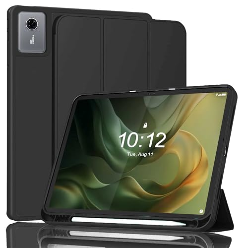 Image of ProElite Cover for Motorola Pad 60 Neo 11 inch 2025 case Cover, Soft Flexible Flip Case Cover for Motorola Pad 60 Neo 11 inch 2025 with Pen Holder [Recoil Series] - Black