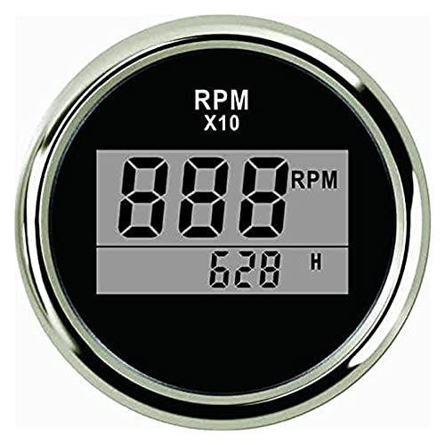 Tachymètre numérique 52mm pour éviter le surrégime moteur avec horamètre et écran rétroéclairé