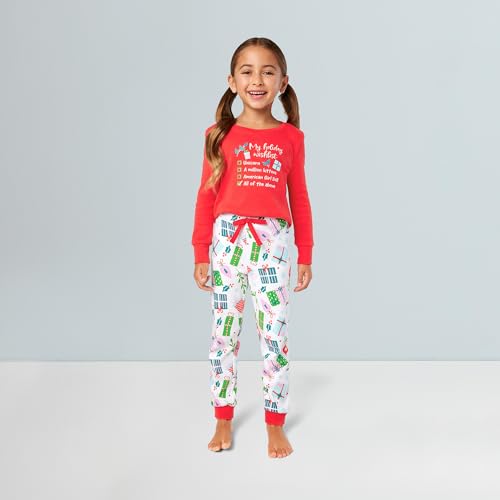 American Girl Holiday PJs for Little Girls, Red and Green, Size 2T-5, 2 pc, Ages 18M+2