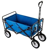 Merax Bollerwagen, Faltbar Handwagen mit verstellbare Griffe, Gartenwagen Transportwagen mit...