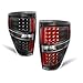 For Black 09-14 Ford F-150 Styleside Pickup Truck Rear LED Tail Lights Brake Lamps Replacement Pair