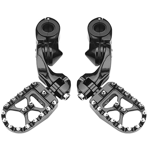 Bravema Motorcycle Highway Foot Pegs, Footpeg Pedals, 1.25 Inch Highway Bar Footpegs Fit For Harley Touring Honda Kawasaki Suzuki Yamaha (Middle Size) #TOP10