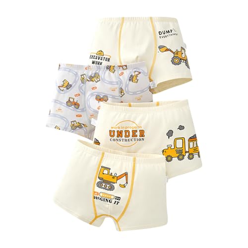 Boys Boxers 12-13 Years Multipack - Kids Toddler Baby Boys Underwear Cute Cartoon Printed Briefs Shorts Pants Underwear Trunks 4Pcs (Light Purple 3-4 Years)