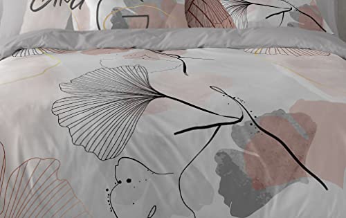 Funda nórdica Gingka Cama 150 textil de hogar estampado botánico reversible 5