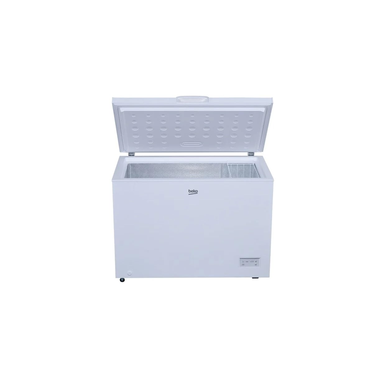 Beko CF316EWN - Congelador, 308 L, 1 cesta de congelación, alarma de temperatura, ruedas de transporte, sistema de visualización LED, 40 dB (A), color blanco