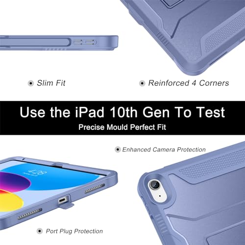 Étui iPad 10e génération 10.9 Soke coque intégrale gris lavande