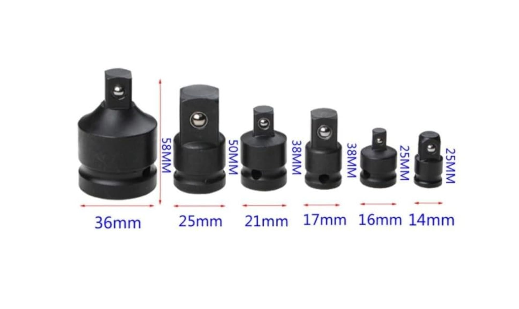 6PCS Pneumatic Air Impact Adapter Socket Set
