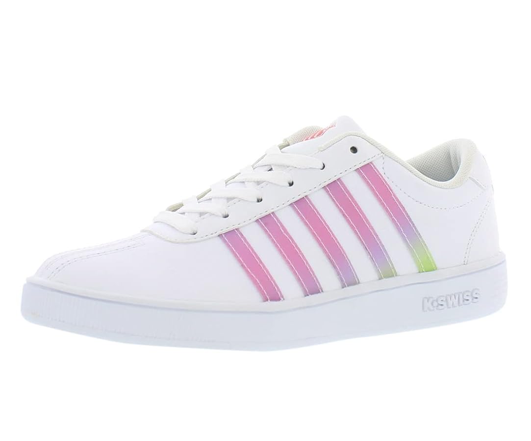 Amazon | K-Swiss girls Classic Pro Sneaker, White/Pastel