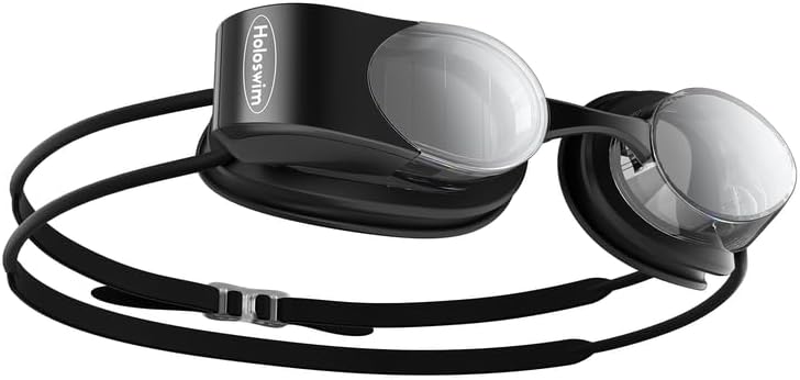 Holoswim 2s AR Smart Swim Goggles, anti-fog gogle pływackie tracker fitness pokazując swoje metryki