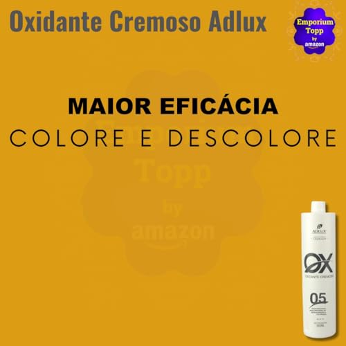 Oxidante Cremoso Volume 05, 900ml Adlux - Evita o Ressecamento, Controle da Intensidade da Cor